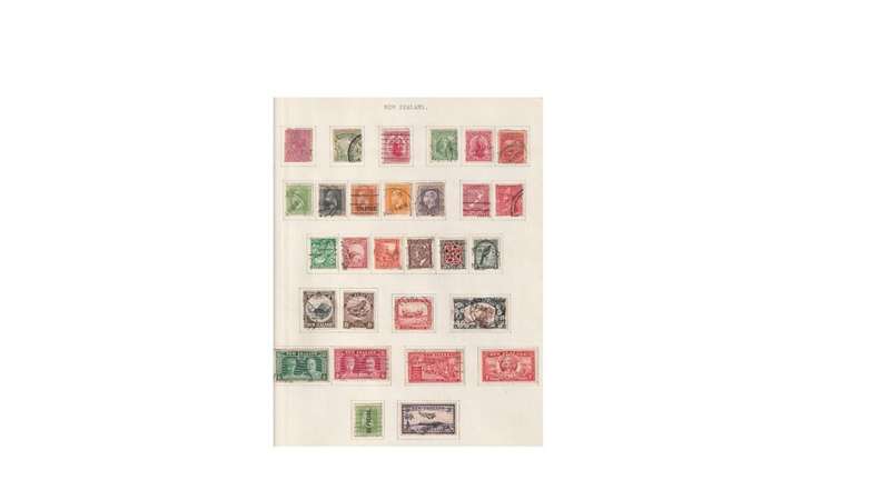 New Zealand 5 Page selection of used stamps