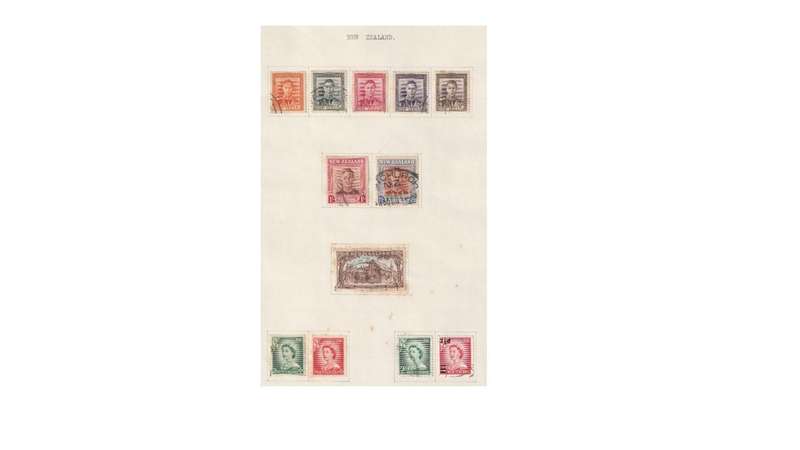 New Zealand 5 Page selection of used stamps