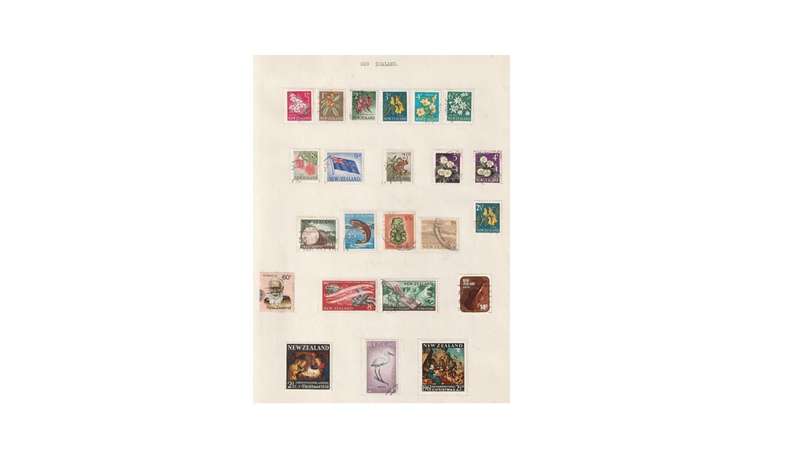 New Zealand 5 Page selection of used stamps