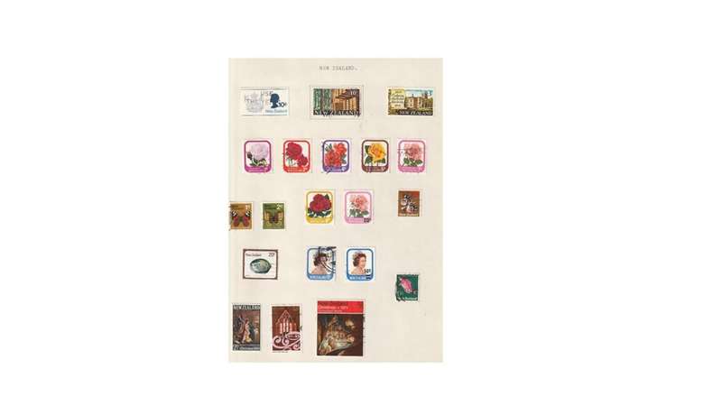 New Zealand 5 Page selection of used stamps