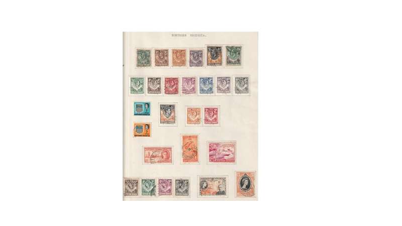 Rhodesian  6 Page selection of used stamps