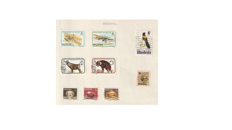 Rhodesian  6 Page selection of used stamps