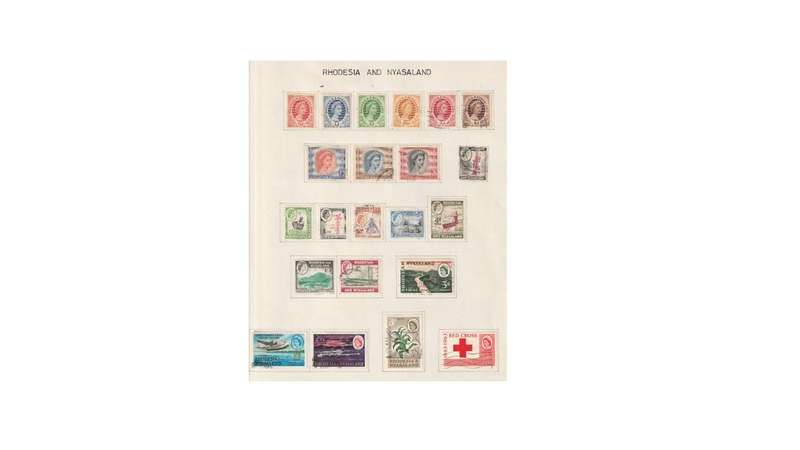 Rhodesian  6 Page selection of used stamps