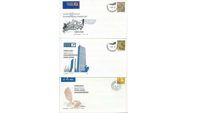 Republic of South Africa 11 Off SA Airways Historic Envelopes. "Those were the days"