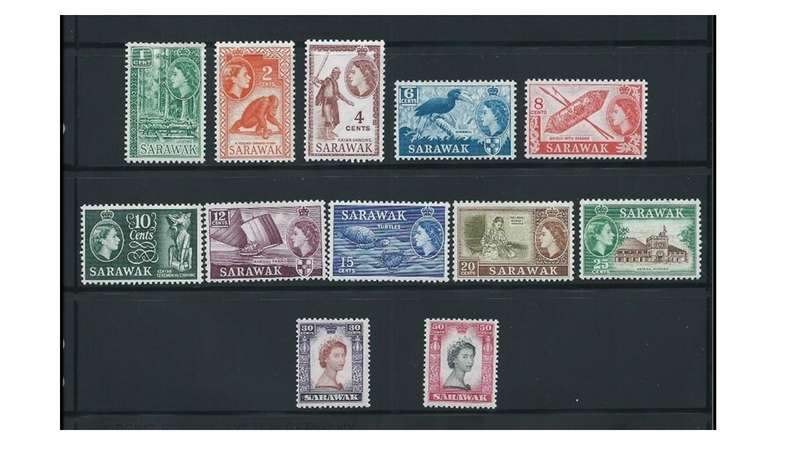 Sarawak 1955-59 QEII VLMM. SG (2008) Cat Value R530.