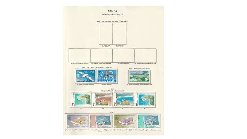 Samoa 10 Page Selection of Stamps. Mint & Very Lightly Hinged SG (2008) Cat Value R1325.