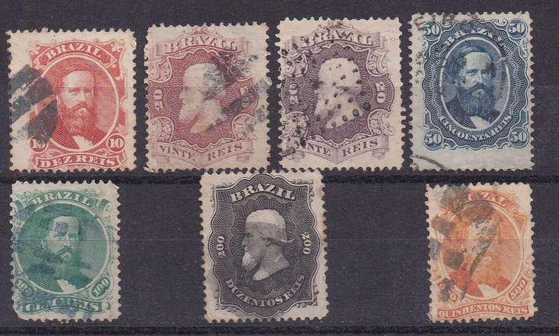 Brazil 1866 Emperor Dom Pedro short set FU