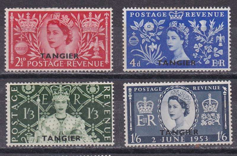 Tangier 1953 QEii coronation issue full set O/P MM