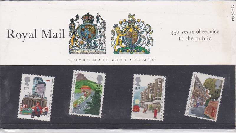 Great Britain 1985 royal mail service 350th ann. presentation pack