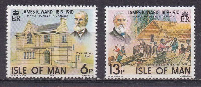 Isle of Man 1978 manx pioneer in Canada set mint