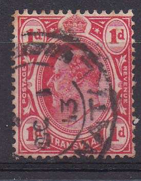 Transvaal 1905-09 King Edward vii 1d with Natal D/S FU