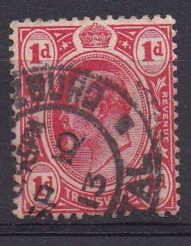 Transvaal 1905-09 King Edward vii 1d with Natal D/S FU