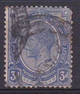 Union of SA 1913 King George v 3d ultramarine FU