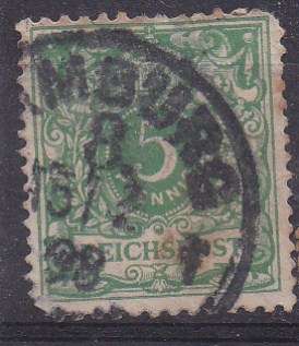 Germany 1889-1900 Reichspost 5pf green FU