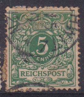 Germany 1889-1900 Reichspost 5pf green FU