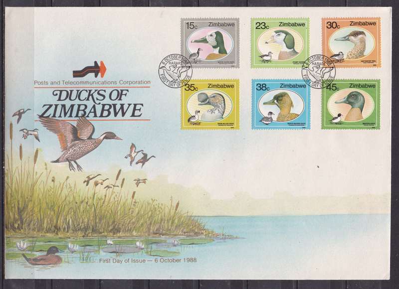 Zimbabwe 1988 Ducks of Zim FDC