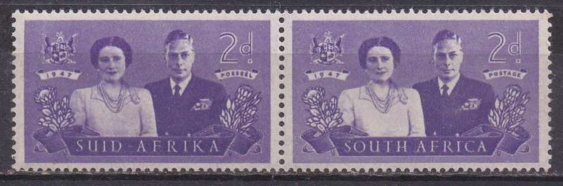Union of SA 1947 Royal visit 2d pair MM