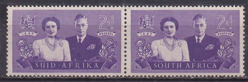 Union of SA 1947 Royal visit 2d pair MM