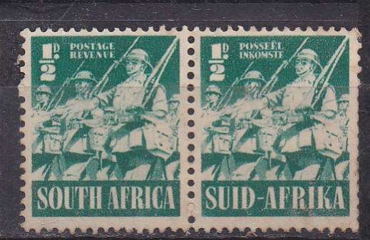 Union of SA 1941-42 large war effort issue 1/2d MM