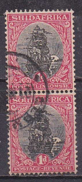 Union of SA 1926 definitive issue 1d vertical pair FU
