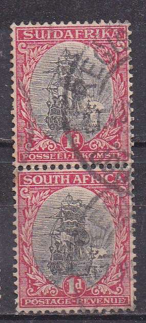 Union of SA 1926 definitive issue 1d vertical pair FU