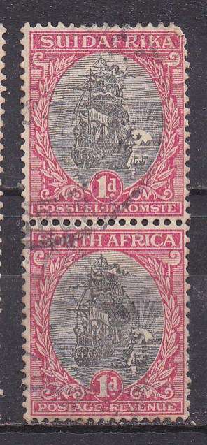 Union of SA 1926 definitive issue 1d vertical pair FU
