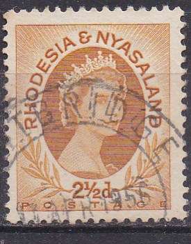 Rhodesia & Nyasaland 1954 definitive issue 2 & 1/2d FU
