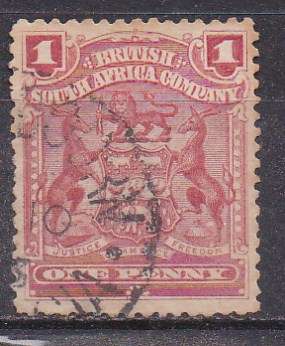 British South Africa company 1896-97 definitive issue 1d, die ii