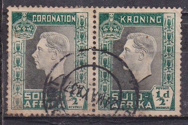 Union of SA 1937 coronation of King George vi 1/2d FU