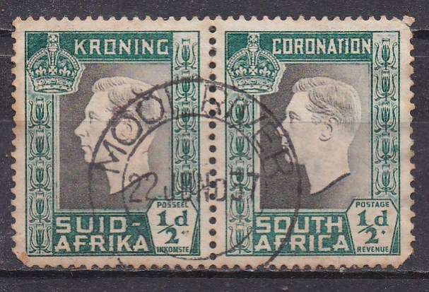 Union of SA 1937 coronation of King George vi 1/2d FU