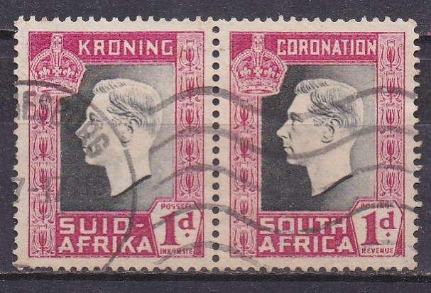 Union of SA 1937 coronation of King George vi 1d FU