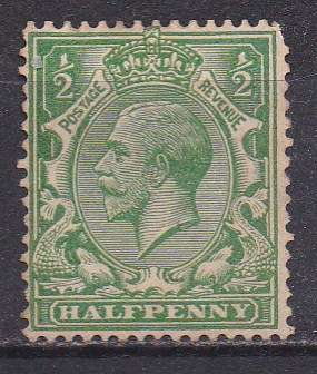Great Britain 1924-26 KG v issue 1/2d WMK sideways MM