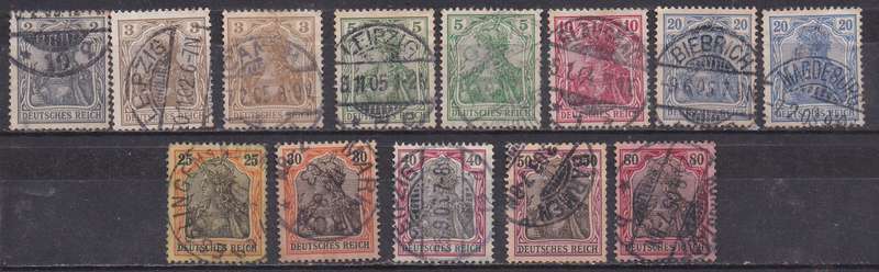 Germany 1902 germania set FU