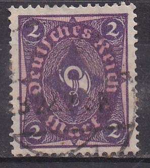 Germany 1921 postal horn 2mk FU