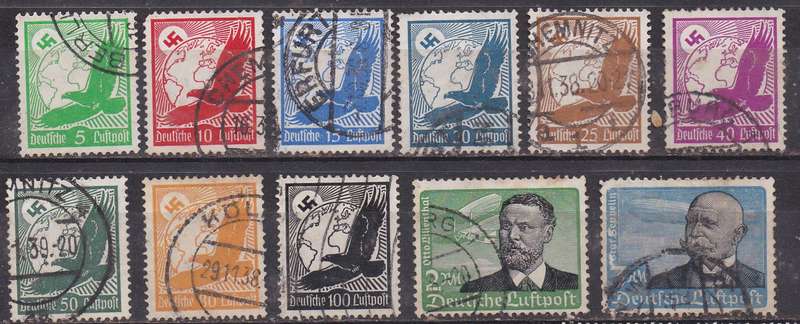 Germany 1934 airmail issue full set. FU