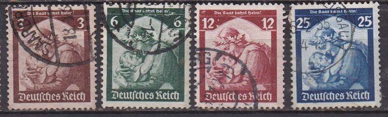 Germany 1935 Saar restoration issue full set FU