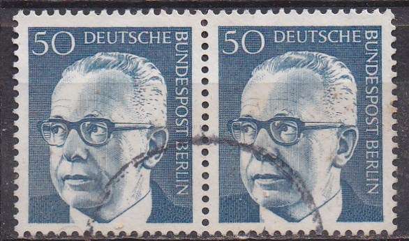 Germany 1970 president Gustav Heinemann 50pf pair FU