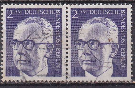 Germany 1970 president Gustav Heinemann 2DM pair FU