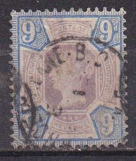 Great Britain 1887 Queen Victoria definitive issue 9d FU