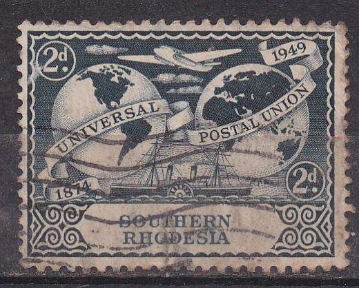 Southern Rhodesia 1949 UPU 75th anniversary 2p FU