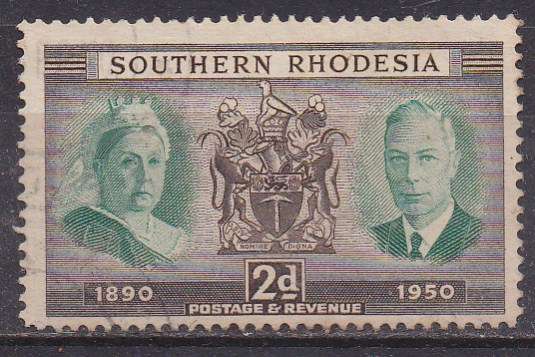 Southern Rhodesia 1950 Diamond Jubilee of S. Rhodesia 2d FU