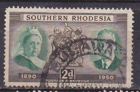 Southern Rhodesia 1950 Diamond Jubilee of S. Rhodesia 2d FU