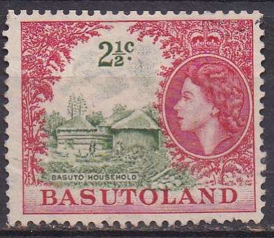 Basutoland 1961-63 definitive issue QEii in rands & cents, 2 & 1/2c MM