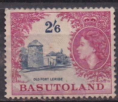 Basutoland 1954 QEii definitive issue 2/- 6d VFU