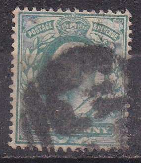 Great Britain 1911 KE vii definitive issue 1/2d pale/dull blue green FU