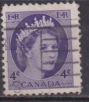 Canada 1953 Queen Elizabeth ii 4c FU