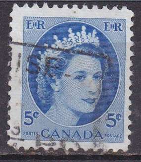 Canada 1953 Queen Elizabeth ii 5c FU