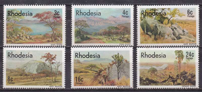 Rhodesia 1977  artists of Rhodesia full set MNH