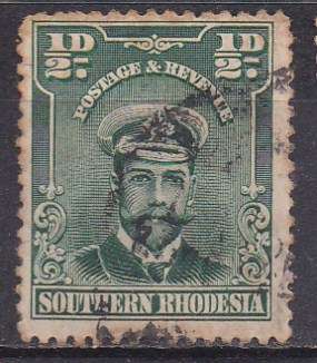 Southern Rhodesia 1924-29 King George v definitive issue, 1/2d FU