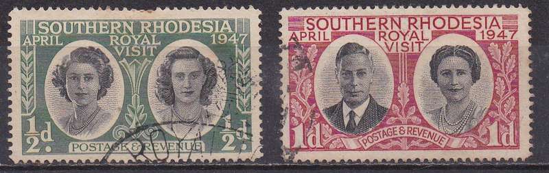 Southern Rhodesia 1947 royal visit set FU